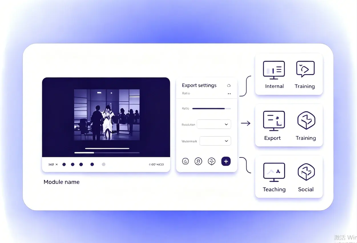 PDF to video export output settings for training teaching and social media reuse