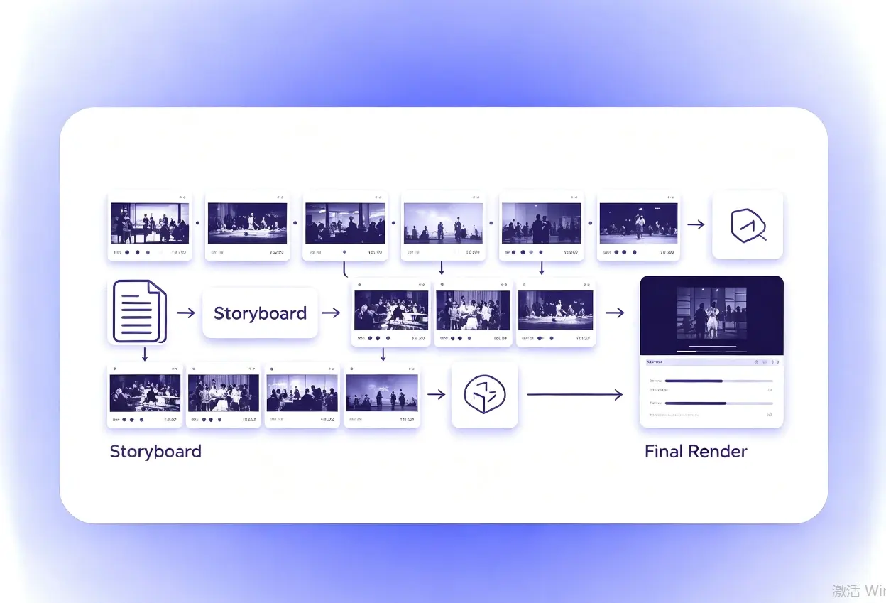 PDF to video storyboard review workflow before final render export